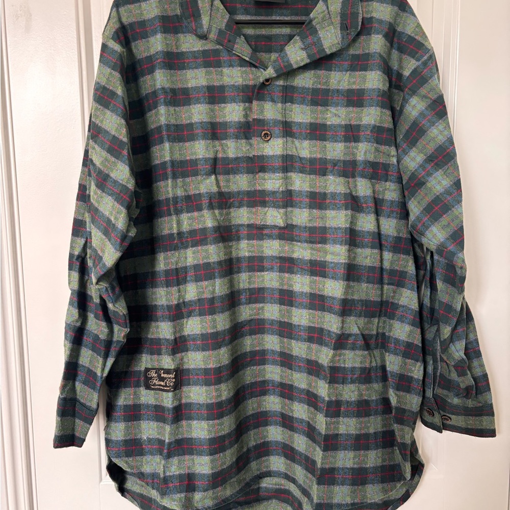 Casual Green and Blue Plaid Men's Shirt